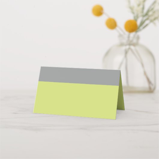 Carte De Placement Vert moderne et gris (Devant)