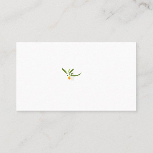 Carte De Placement Vert olive moderne (Dos)