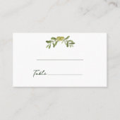 Carte De Placement Vert olive moderne (Devant)