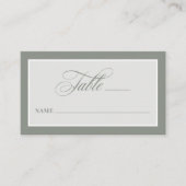 Carte De Placement Vert sage | Appartement Mariage classique et de lu (Devant)