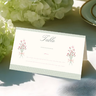 Carte De Placement Vert sauge rose Tout droit du marché shower de mar