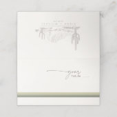 Carte De Placement Vibes du désert Mariage de la table de tripe ID101 (Extérieur déplié)