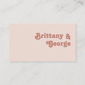 Carte De Placement Vibes rétro simples | Mariage plat rose vif (Dos)