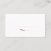 Carte De Placement Vibes rétro simples | Mariage plat rose vif (Devant)