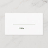 Carte De Placement Vibes rétro simples | Mariage plat vert olive (Devant)