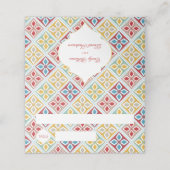 Carte De Placement Vibrant Motif carrelage marocain (Extérieur déplié)