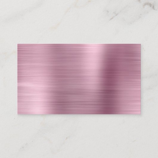 Carte De Placement Vide à huile métallique rose (Devant)