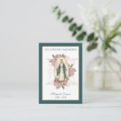 Carte De Placement Vierge catholique Marie Rose funérailles Sympathie (Debout devant)