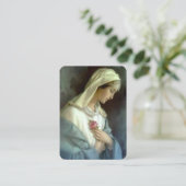 Carte De Placement Vierge Marie avec prière Rose contre le mal (Debout devant)