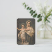 Carte De Placement Vierge Marie Jésus Mère catholique Prière de l'enf (Debout devant)