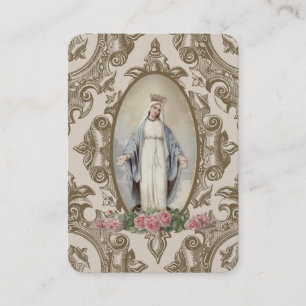 Carte De Placement Vierge Marie Notre-Dame de grâce Prière catholique