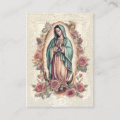 Carte De Placement Vierge Mexique Guadalupe Espagne prière funéraire (Devant)