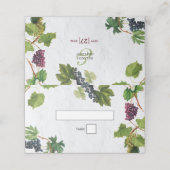 Carte De Placement Vignoble de raisins Méditerranée Grec Mariage (Extérieur déplié)