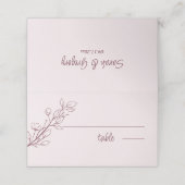 Carte De Placement Vin Boho Ruby simple, Carte Mariage pliée (Extérieur déplié)