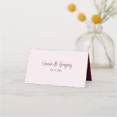 Carte De Placement Vin Boho Ruby simple, Carte Mariage pliée (Dos)