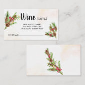 Carte De Placement Vin Raffle billet Fête des mariées de Noël (Devant / Derrière)