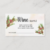 Carte De Placement Vin Raffle billet Fête des mariées de Noël (Devant)