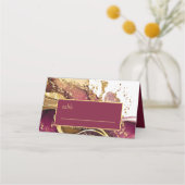 Carte De Placement Vin rouge Mariage Abstrait Sparkling ID1018 (Devant)
