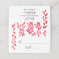 Vins roses chauds et Mariage de feuillage