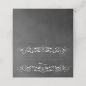 Carte De Placement Vintage Black Chalkboard Mariage (Extérieur déplié)