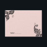 Carte De Placement Vintage Black Floral Peacock Soirée de mariage élé<br><div class="desc">Conçu par fat*fa*tin. Facile à customiser avec votre propre texte,  photo ou image. Pour des demandes personnalisées,  veuillez contacter fat*fa*tin directement. Des frais personnalisés s'appliquent. www.zazzle.com/fat_fa_tin www.zazzle.com/color_therapy www.zazzle.com/fatfatin_blue_knot www.zazzle.com/fatfatin_red_knot www.zazzle.com/fatfatin_mini_me www.zazzle.com/fatfatin_box www.zazzle.com/fatfatin_design www.zazzle.com/fatfatin_ink</div>