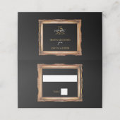 Carte De Placement Vintage Black & Gold Mariage (Extérieur déplié)