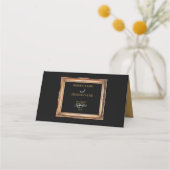 Carte De Placement Vintage Black & Gold Mariage (Dos)