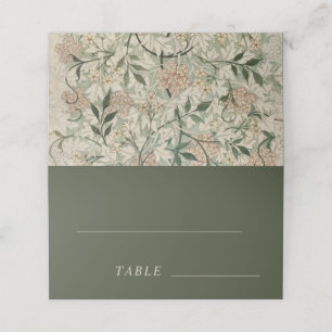 Carte De Placement Vintage Botanique Floral Moss Vert Elégant Jardin