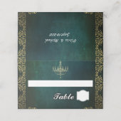 Carte De Placement Vintage cadre doré (Extérieur déplié)