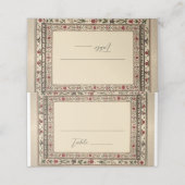 Carte De Placement Vintage cadre Ethnic Motif Mariage (Extérieur déplié)