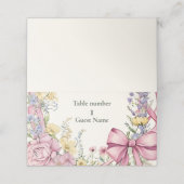 Carte De Placement Vintage cadre fleuri mariage (Extérieur déplié)