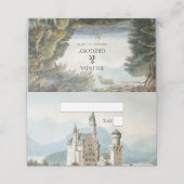 Carte De Placement Vintage Fairytale Castle Rustic Forest Mariage (Extérieur déplié)