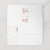 Carte De Placement Vintage Floral classique mariage (Extérieur déplié)