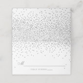 Carte De Placement Vintage Glam Silver Confetti Mariage (Extérieur déplié)
