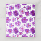 Carte De Placement Viola violet aquarelle viola mariage événement car (Intérieur déplié)