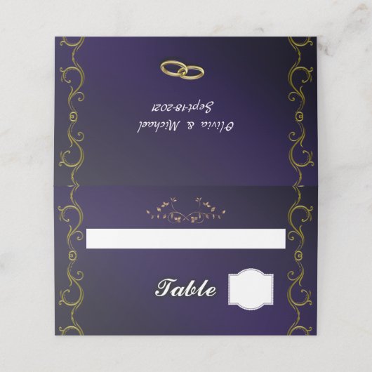 Carte De Placement Violet (Extérieur déplié)