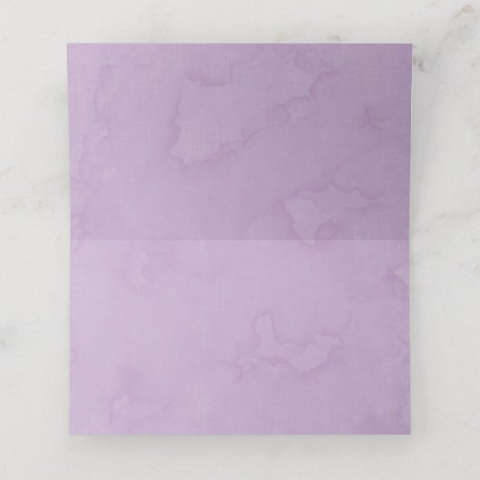 Carte De Placement Violet Hydrangea Floral Butal Mariage Table (Intérieur déplié)