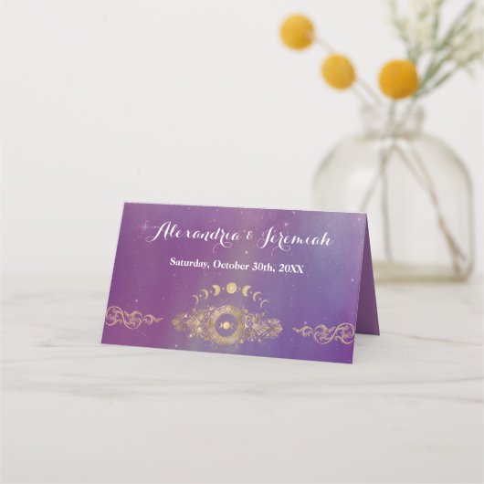 Carte De Placement Violet Sky Gold Moon (Dos)