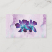 Carte De Placement Violet Turquoise Bleu Dendrobium Mariage orchidée (Dos)