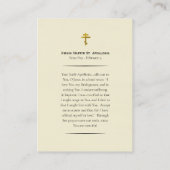 Carte De Placement Virgin Martyr St. Apollonia Orthodox Prayer Card   (Dos)