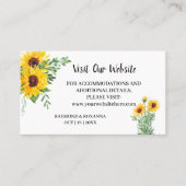 Carte De Placement Visitez notre site Mariage insert card (Devant)