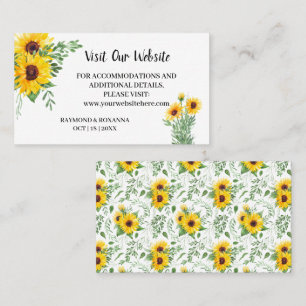 Carte De Placement Visitez notre site Mariage insert card