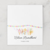 Carte De Placement Voici la glace Scoop (Extérieur déplié)