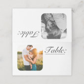 Carte De Placement Vos 2 Photos Numéros de tableau Carte de place (Extérieur déplié)