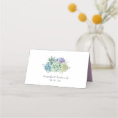 Carte De Placement Watercolor Desert Cactus Succulents Mariage (Dos)