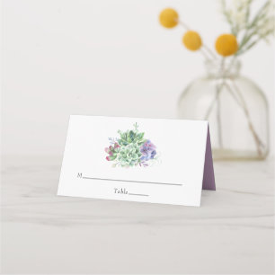 Carte De Placement Watercolor Desert Cactus Succulents Mariage