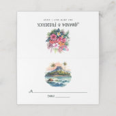 Carte De Placement Watercolor Hawaii Destination Wedding (Extérieur déplié)