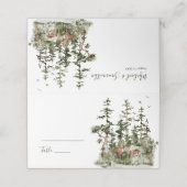 Carte De Placement Watercolor Mountain Forest Mariage rustique (Extérieur déplié)