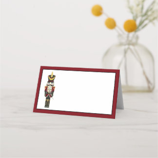 Carte De Placement Watercolor Nutcracker Red Christmas Holiday