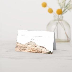 Carte De Placement Watercolor Zion National Park Nom du client